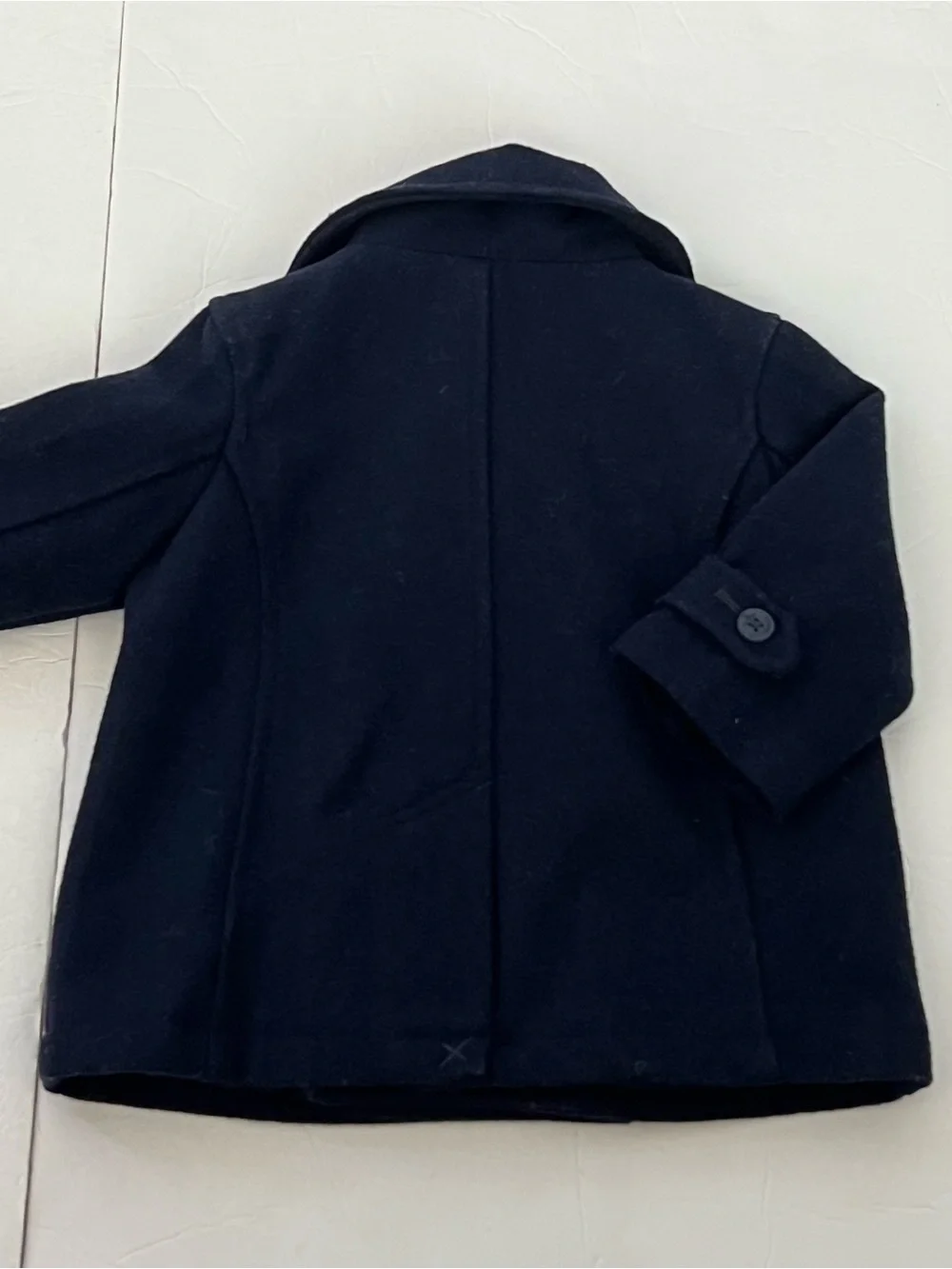 Janie and Jack 6-12m Baby Kids' Navy Double-Breasted Peacoat, NWOT never worn